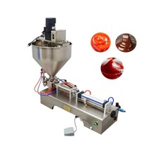 110V 100-1000ml Paste Filling Machine w/Vertical Mixing Hopper Stainless Filler