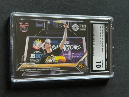2023 Topps Now #64 CAITLIN CLARK Bowman U University Iowa Hawkeyes Card CGC 10