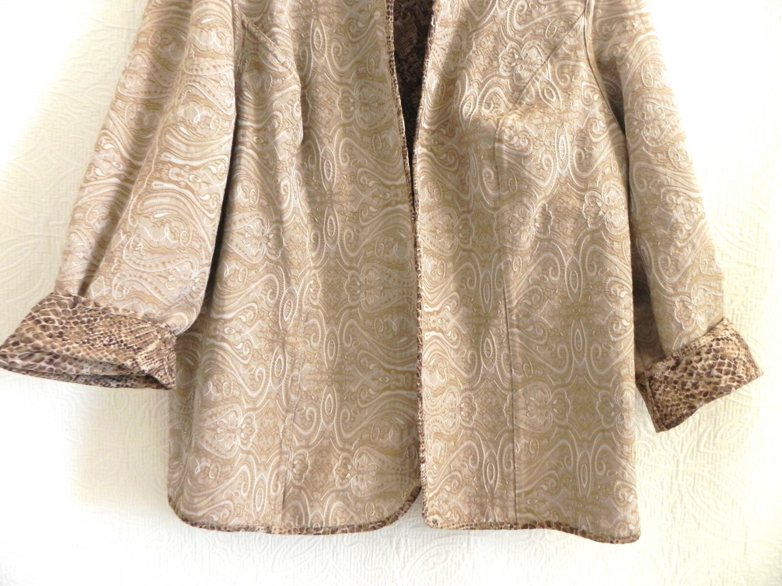 Catherines Reversible Lightweight Jacket Open Emb… - image 7