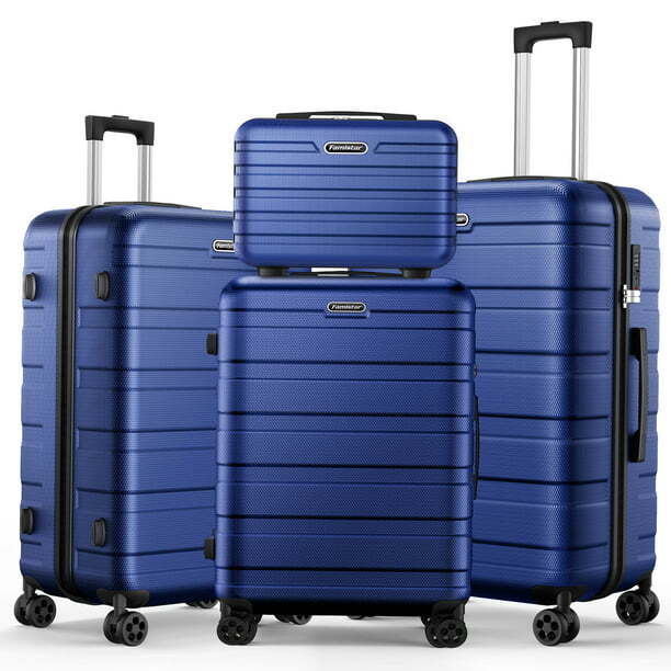 Famistar 4 Pieces Luggage Sets Lightweight Suitcases with Wheels ABS Durable