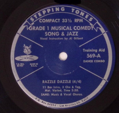 STEPPING TONES GRADE 1 MUSICAL COMEDY SONG & JAZZ RAZZLE DAZZLE VINYL 45 67-80