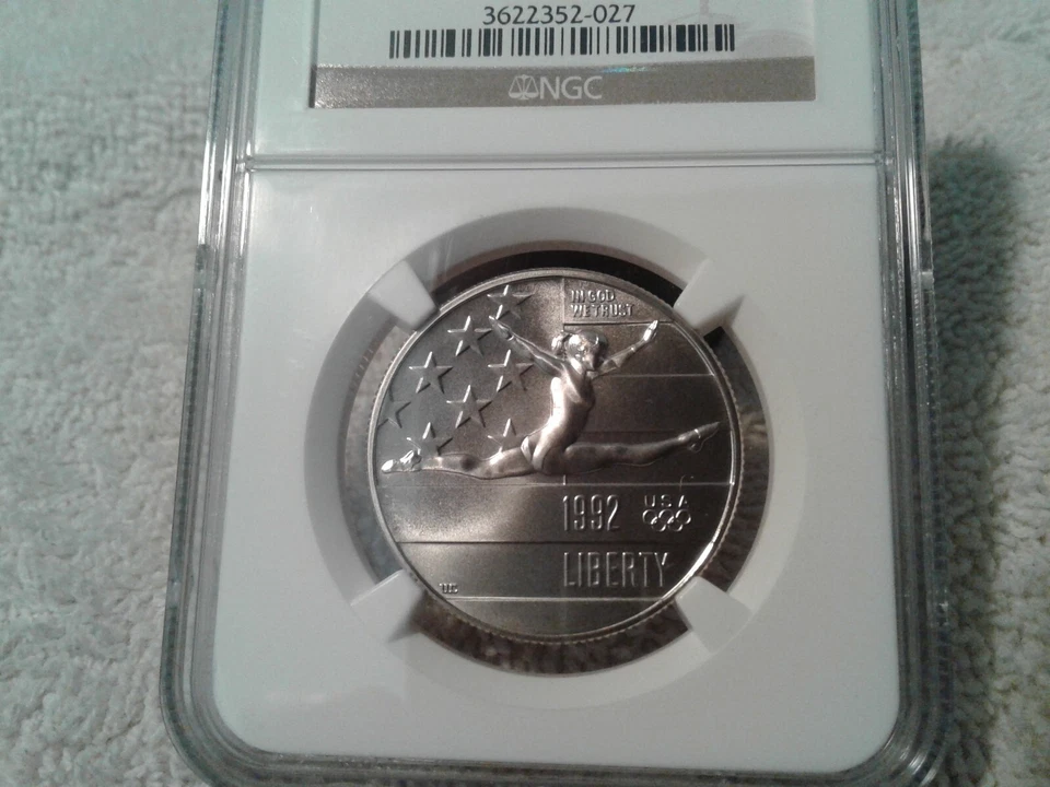 1992 P OLYMPIC 50C COMMEMORATIVE NGC MS70 - Image 2 of 4