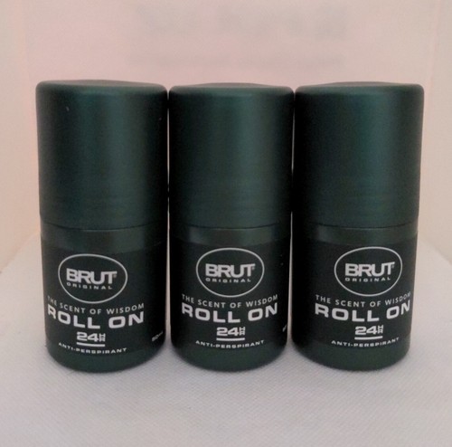 3x Brut Original Anti-Perspirant Deodorant Roll-On 50mL Dry 24HR Performance - Picture 2 of 4