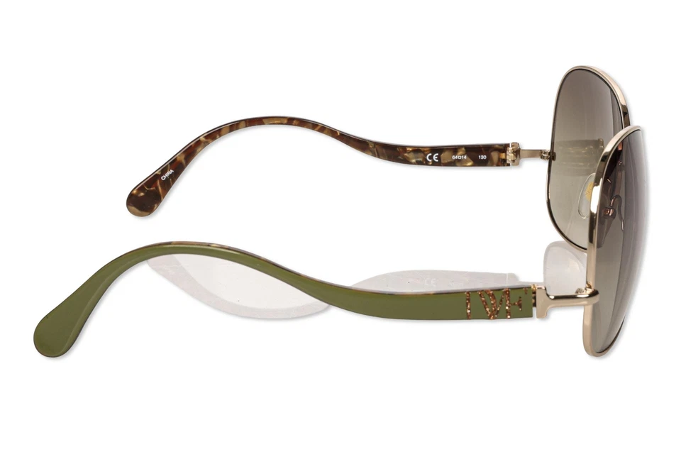 Lente degradada dorada/verde talla única Diane von Furstenberg DVF801S Foto 3 de 4