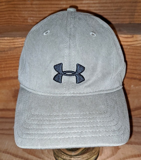 Under Armour Green/Grey Ball Cap Hat Embroidered Logo Adjustable