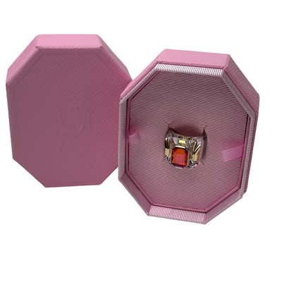 Swarovski Chroma Cocktail Ring Pink and Gold 58 EUR - 8 USA