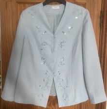 Vintage Light Blue jacket with sequin detail size 14