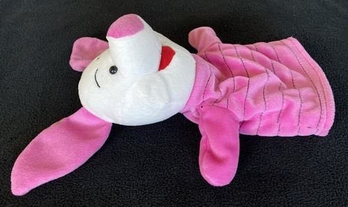 Piglet Hand Puppet Soft Stuffed 11" Plush Lined Pink Striped Winnie-the-Pooh - Picture 4 of 7