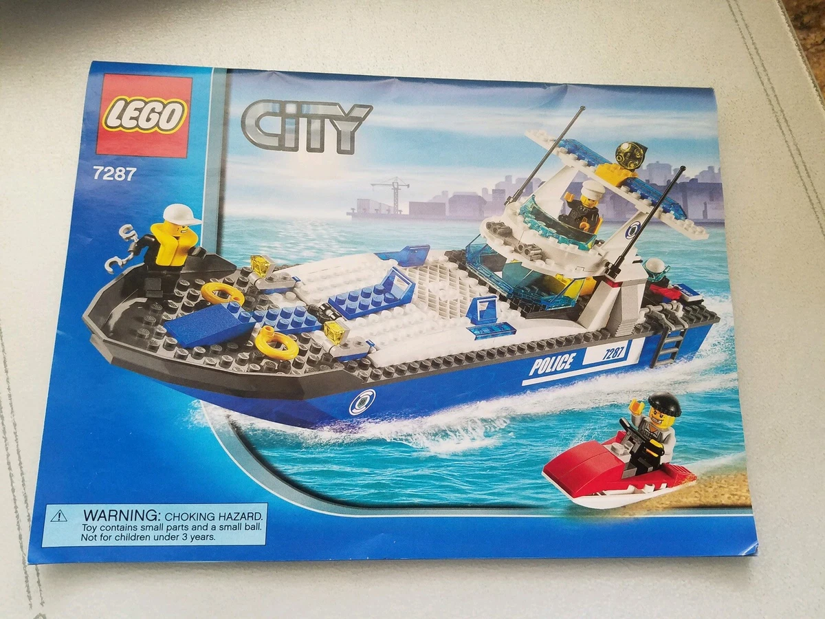 radikal Modsætte sig Hælde LEGO City Police Boat + Speed Boat +Mini Figures+ Manual #7287 100%  Complete | eBay