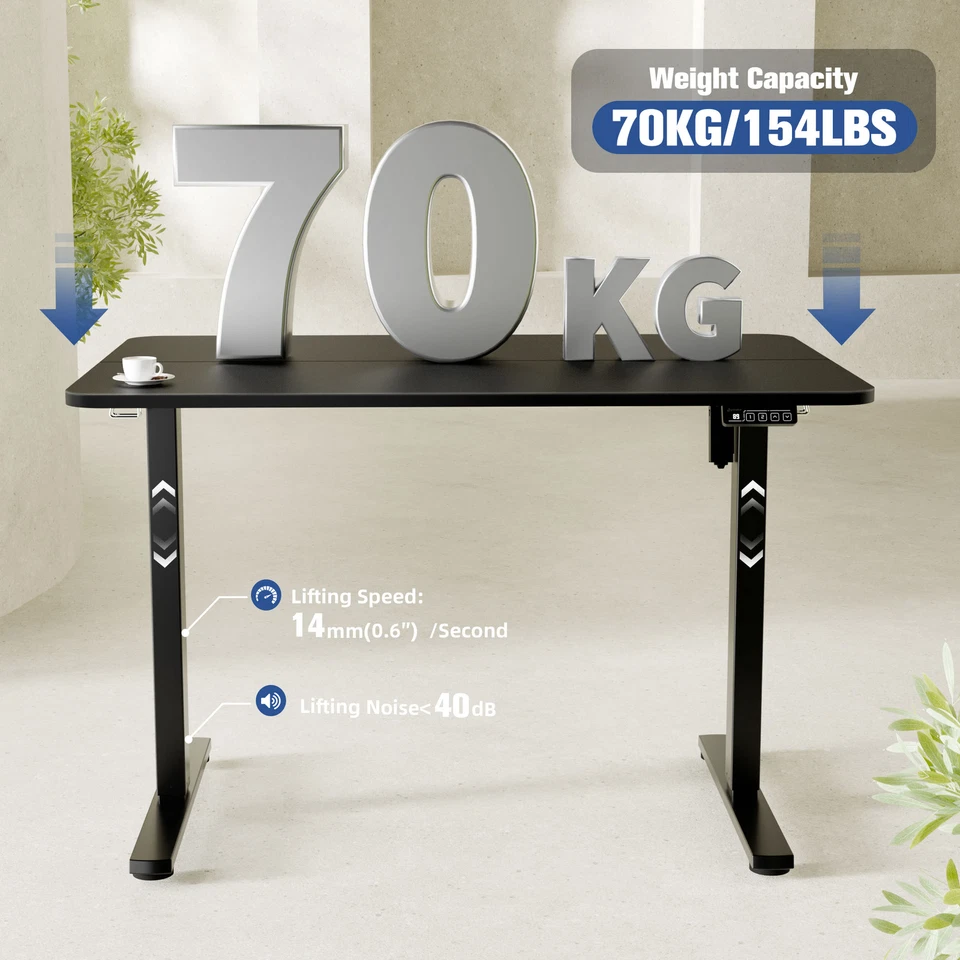 Ergomaker Electric Standing Desk Frame Only Height Adjustable 70KG Load Various - image 3 of 4