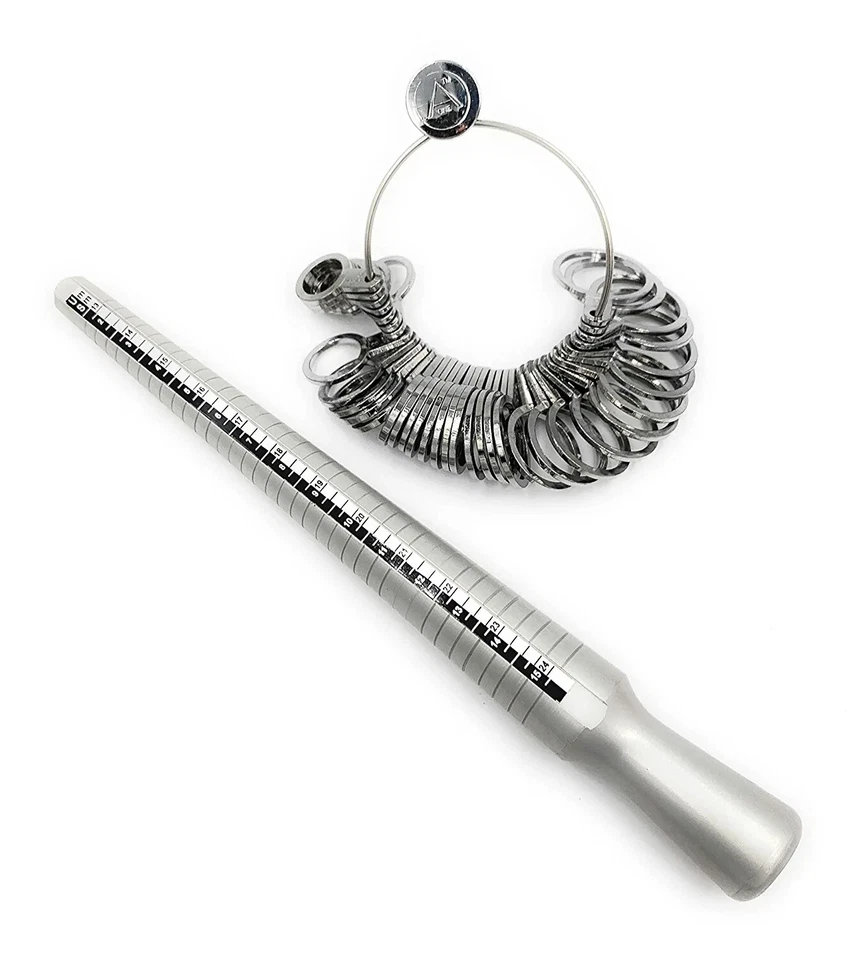 Medidor de anillo universal calibre de acero y barra de anillo juego de aluminio con International/S Foto 2 de 4