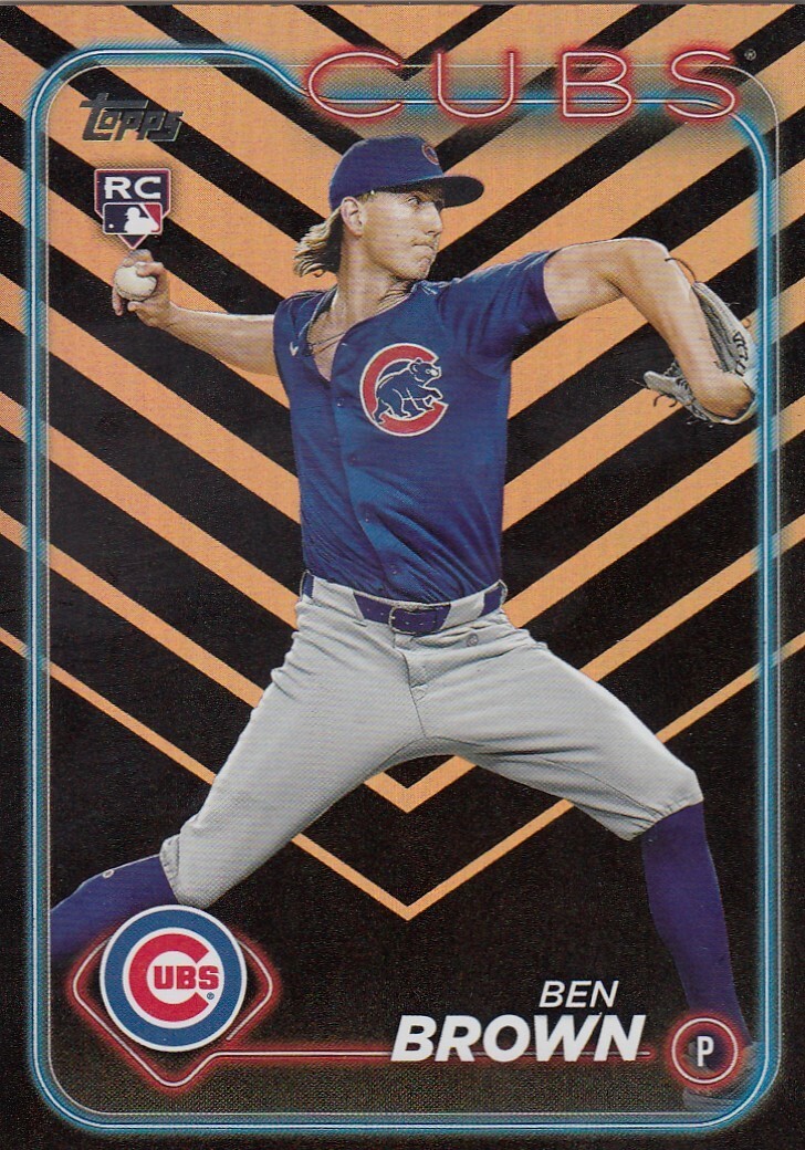 BEN BROWN TOPPS UPDATE ROOKIE HALLOWEEN HOLIDAY FOIL RC CUBS #US183 2024 24