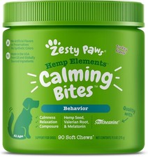 Zesty Paws GREEN Calming Bites Behavior Turkey Flavor 90 Soft Chews EXP 2026