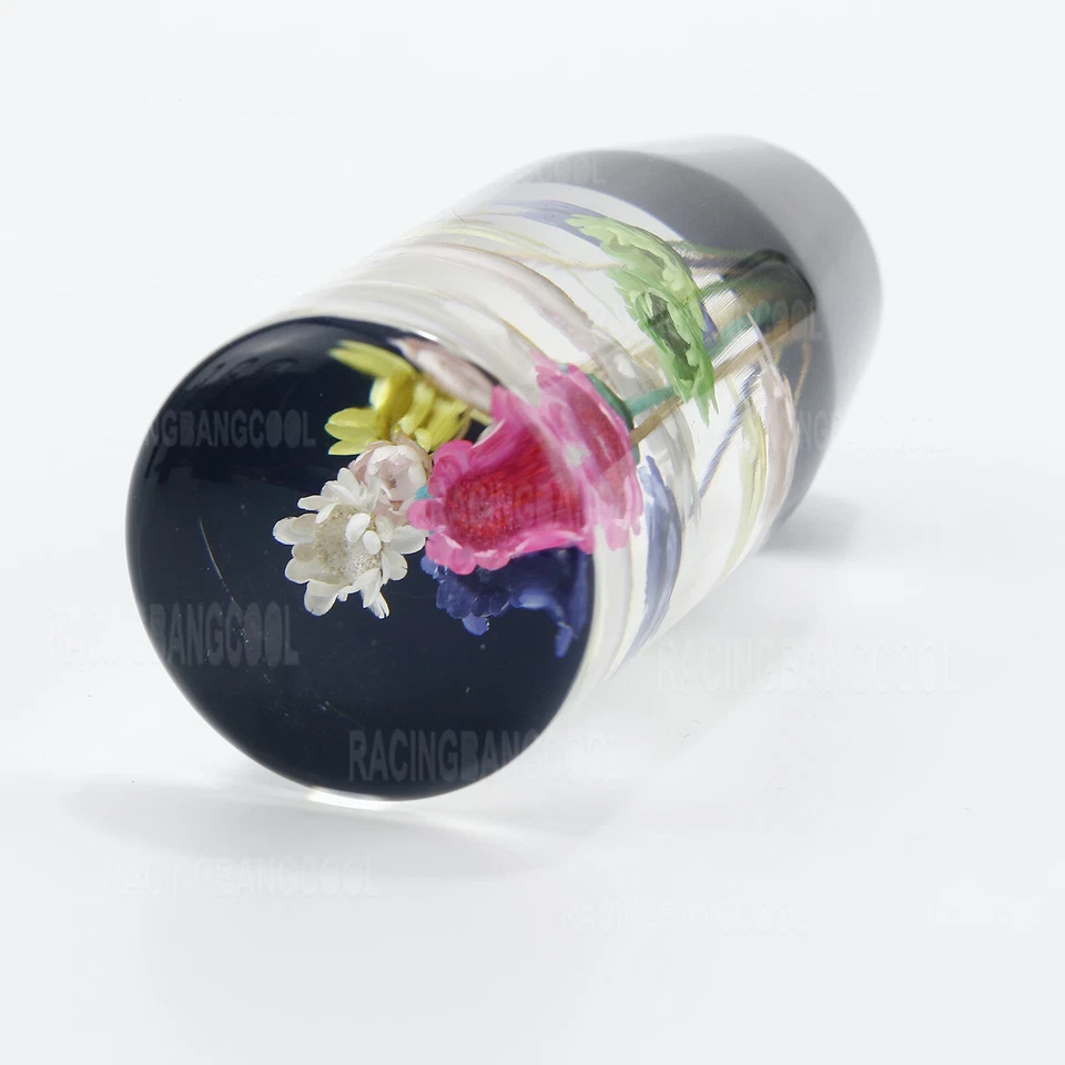 10CM Carreras Multicolor Flores Reales Perilla de Cambio Cabezal de Cambio Universal Foto 3 de 4