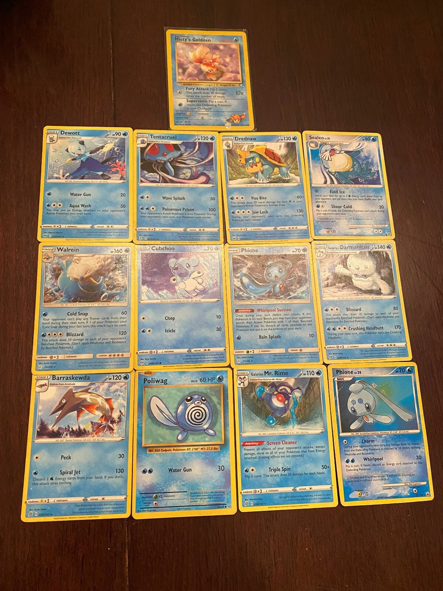 pokemon cards of different water type