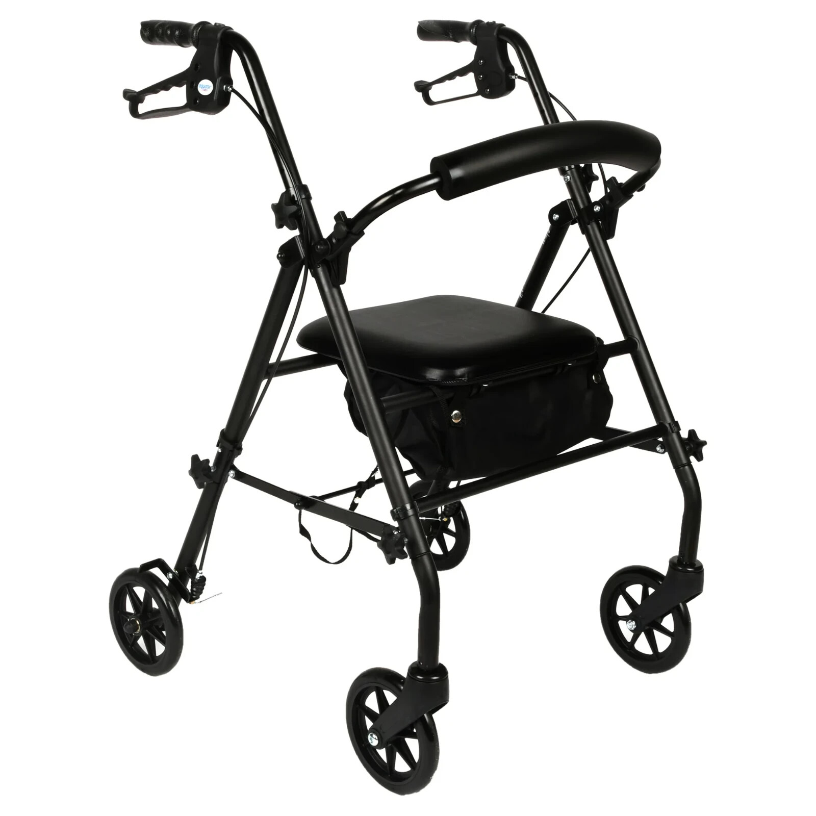 NEW Equate Rolling Walker Foldable Rollator Walker With Seat Black EBay NEW Equate Rolling Walker Foldable Rollator Walker With Seat Black EBay