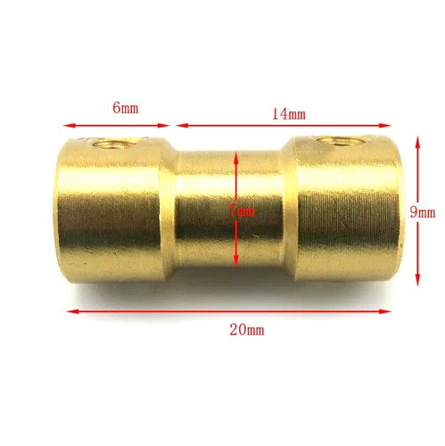2/2.3/3/3.175/4/5/6mm Motor Coupling Brass Coupler Shaft Transmission Boat Robot - 第 3/29 張圖片