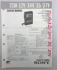 Original OEM Sony TCM-32,34,35,37 Service Manual Repair Cassette Corder Walkman