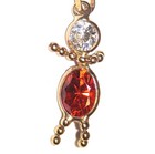 14k yellow gold orange cz boy child charm pendant 1.4g unique vintage antique — photo 5