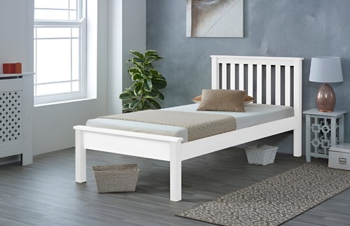 Elegant Derby Bed - Sustainable Pine, White Finish, Comfortable - Picture 4 of 6