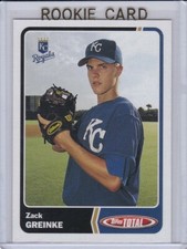 ZACK GREINKE ROOKIE CARD Baseball 2003 TOPPS TOTAL RC Kansas City Royals 