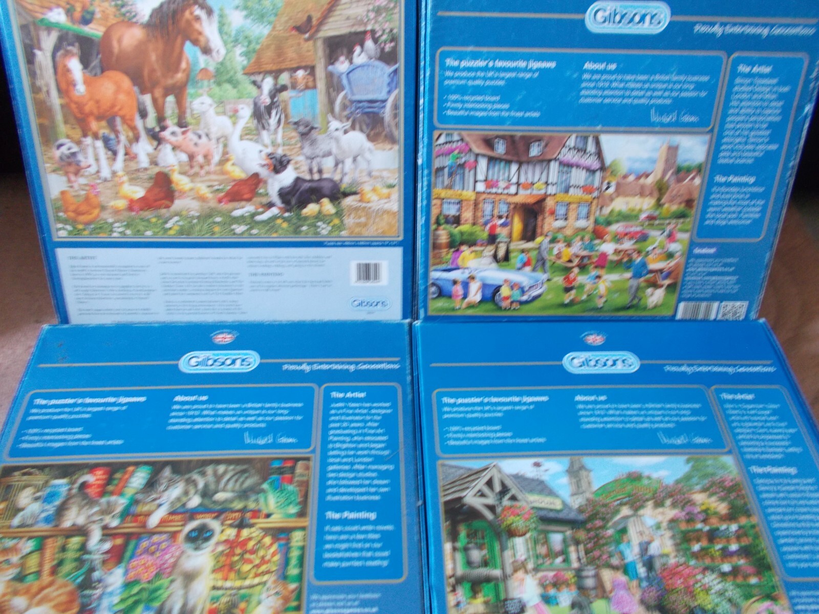4 GIBSONS 1000 PIECE JIGSAW PUZZLES LARGE BOXES ALL COMPLETE eBay