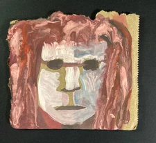 Patti Smith Portrait Painting Original Naive Woman Outsider Art Miz Katie