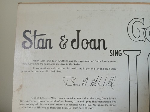 Stan And Joan Sing God Is Love 1977 LP Queensgate Records Xian Gospel Folk VG+ - Picture 8 of 14