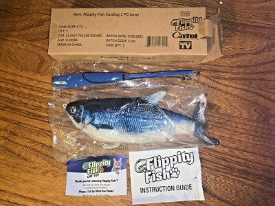 New Flippity Fish Cat Toy Motion Activated Fun Exercise For Cats All Ages
