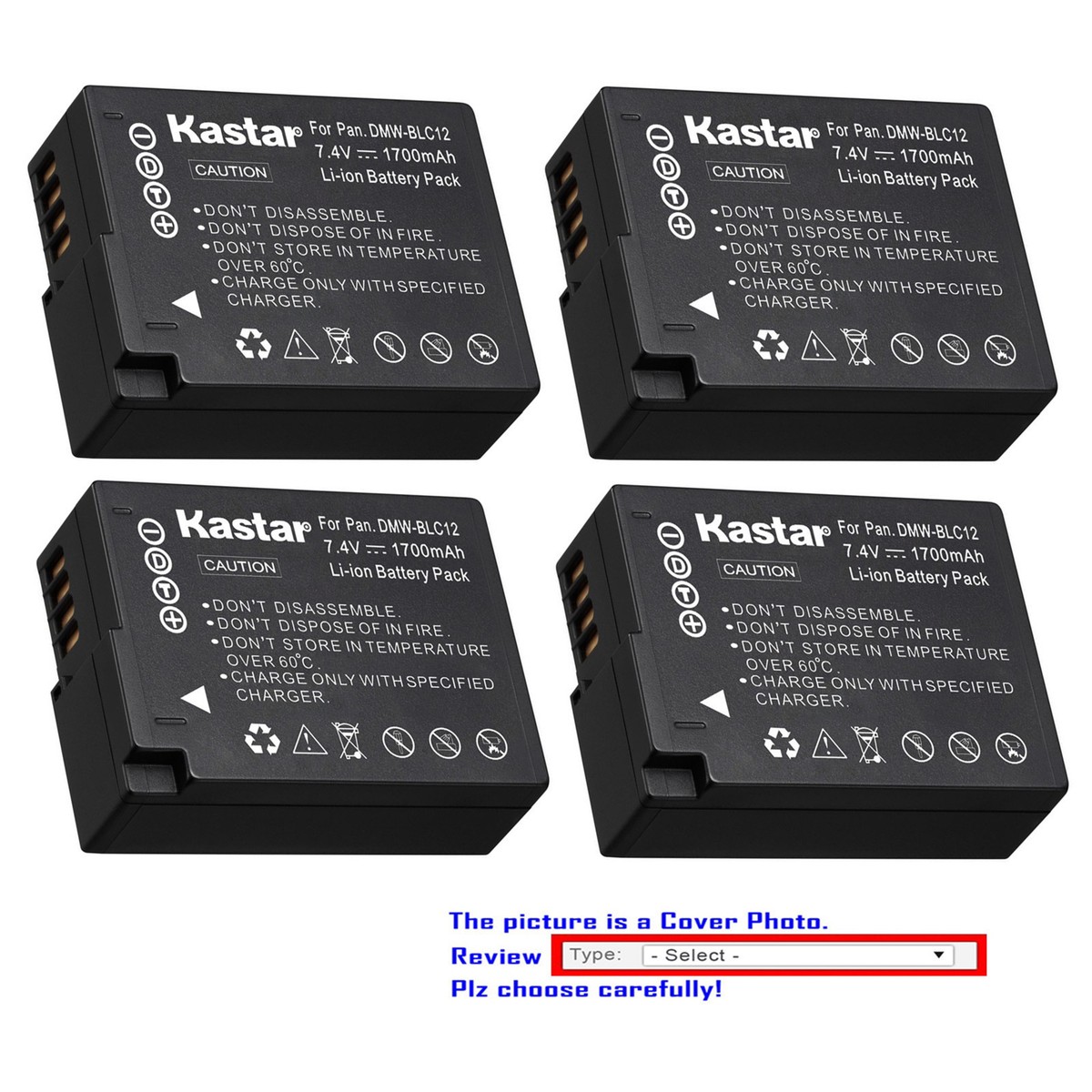 Kastar Replacement Battery for Panasonic DMW-BLC12 & Panasonic