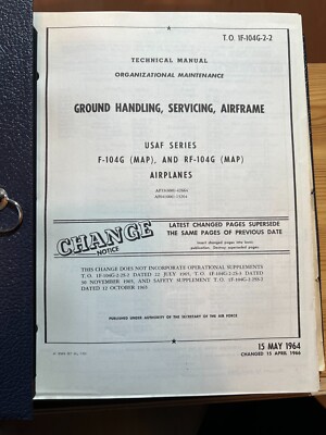 Original Manual F-104: TO 1F-104G-2-2  Ground Handling, Servicing, Airframe