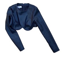 House Of CB Faux Leather Crop Top