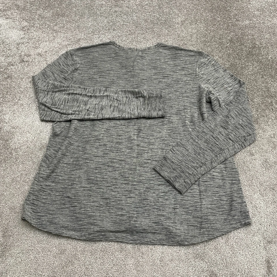 Camisa Merona Henley Para Hombres XXL Gris Manga Larga Algodón Informal Exterior Elástica Top Foto 2 de 4