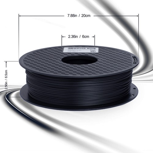 3DBUYER? Black Carbon Fiber PLA 3D Printer Filament 1.75mm 1KG Spool - Picture 4 of 7