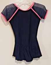 DEL ARBOUR SKATING OUTFIT, LADIES SIZE 4-6, DARK NAVY BLUE WITH HOT PINK TRIM