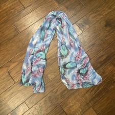 Multi-color Floral Beachwear Cover Pareo Scarf Wrap. Size 67 x 29