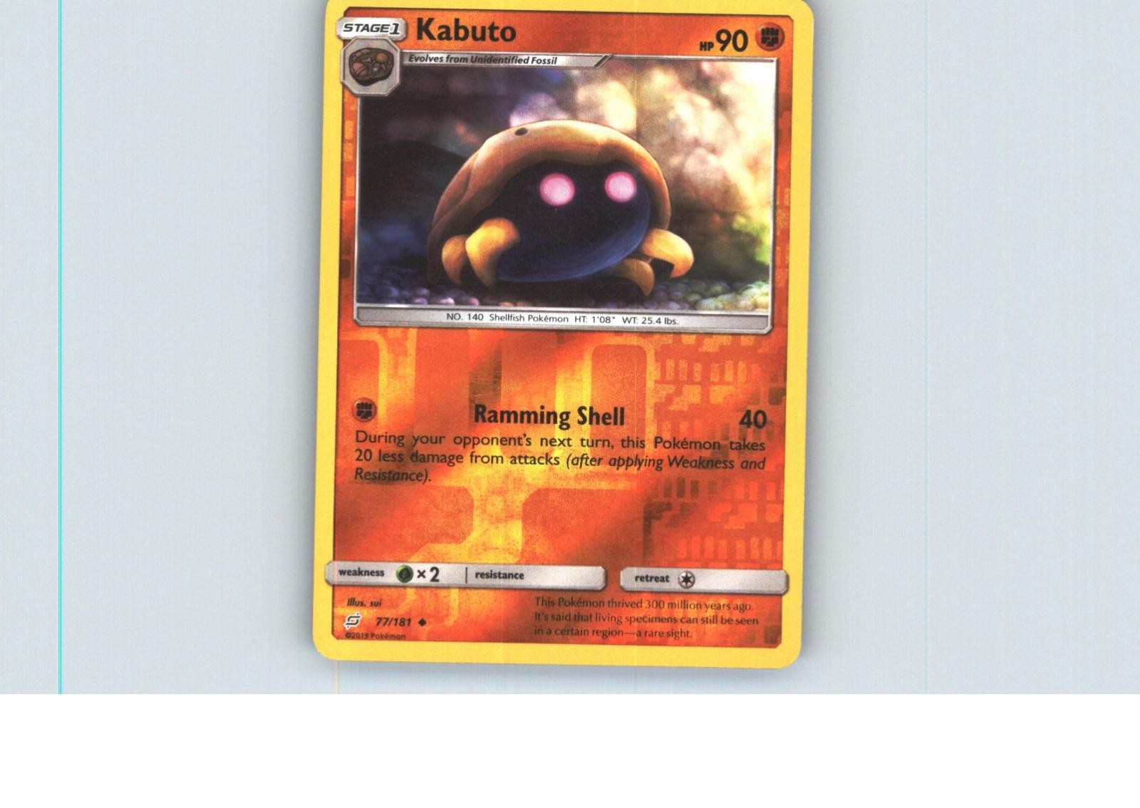 Kabuto 77/181 Uncommon Team Up Pokemon Reverse Holo Near Mint