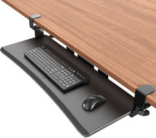 Extra Large Keyboard Tray under Desk - Slide Out with Sturdy C-Clip Mount System