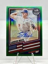 Landon Mack Green Prizm Auto 2026 Panini Stars & Stripes
