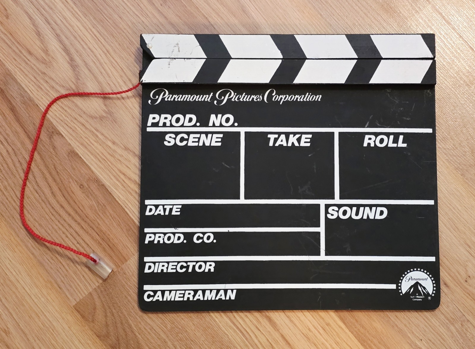 Vintage 1988 original clapper board slate paramount pictures film memorabilia