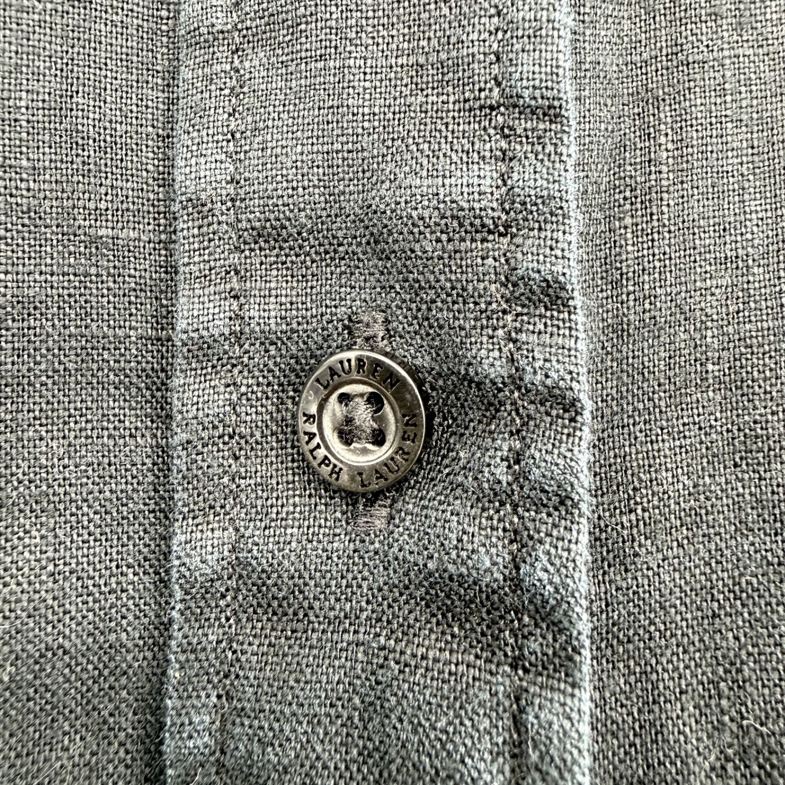 Lauren Ralph Lauren 100% Linen Black Button Down Shirt Women’s XXL Black Label thumbnail 5