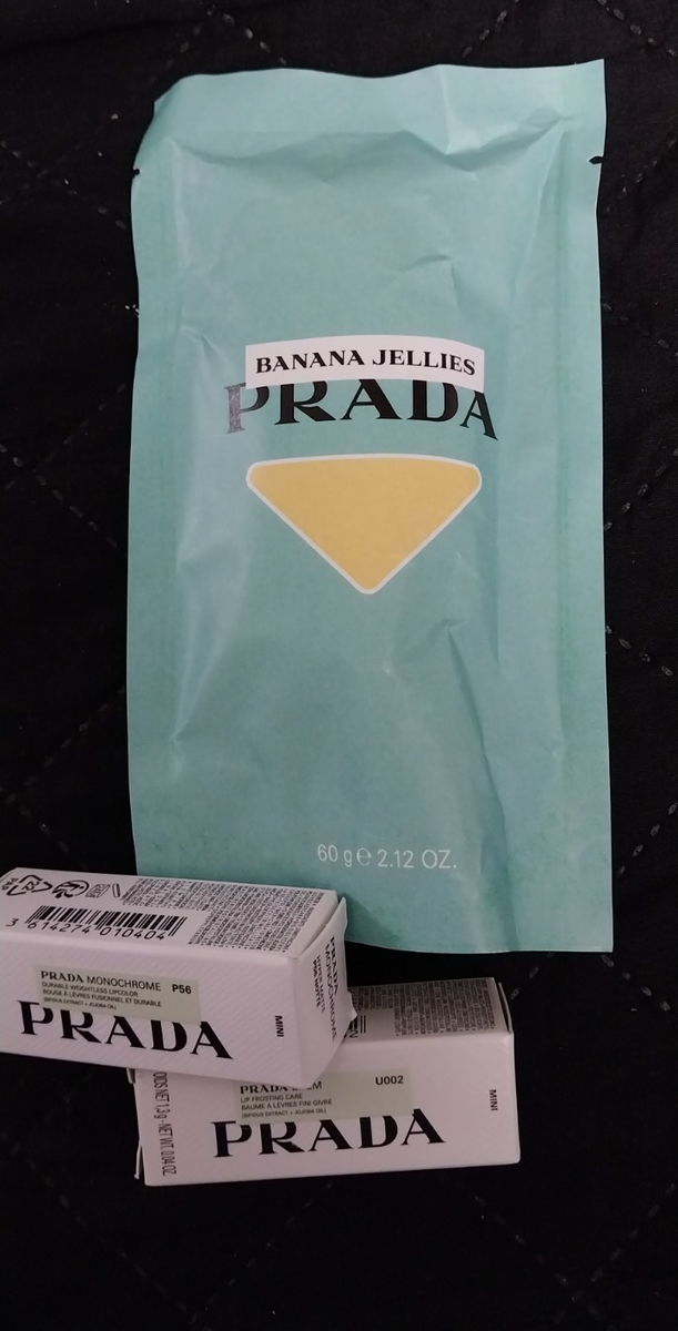【クリームソーダ】PRADA マフラー TASTE The LE $800 Prada Banana Jelly Small Size and 2 Prada New