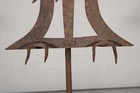 A GREAT 18TH C WROUGHT IRON ADJUSTABLE BIRD OR MEAT ROASTER IN OLD SURFACE — photo 5