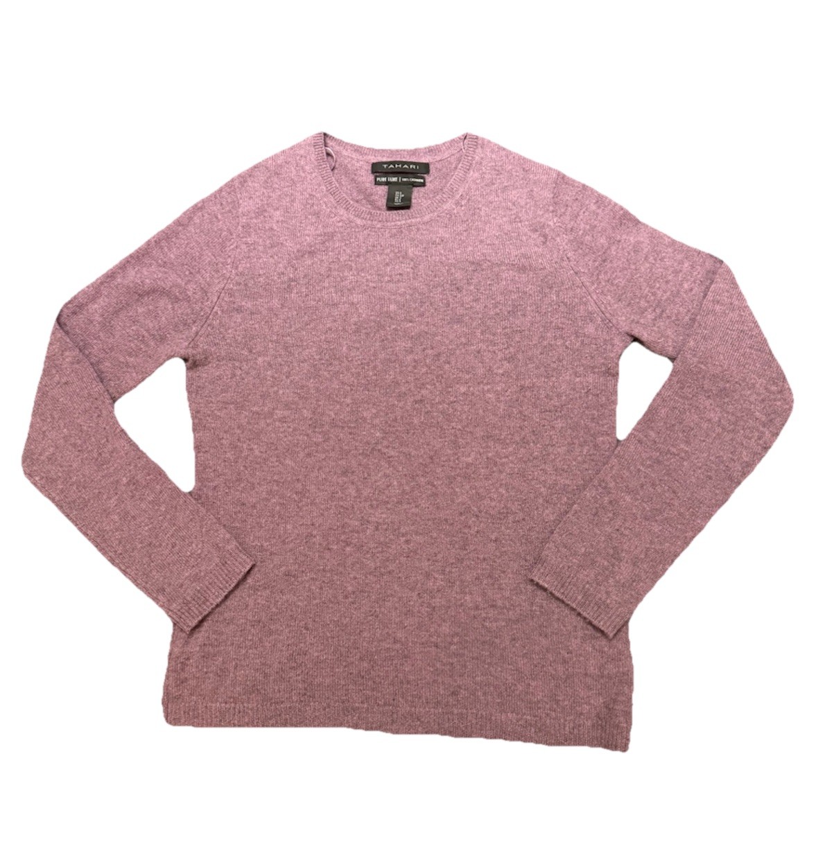Women's Size Small Tahari Pure Luxe 100% Cashmere Purple Sweater