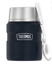 Thermos Stainless King Vacuum Insulated Food Jar with Folding Spoon 16 Ounce