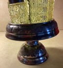 Uranium Glass 5 Btle Rotating silver plated Cruet Set,Victorian/art deco* Read * — photo 4