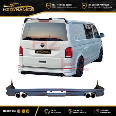 FOR VW T6 REAR BUMPER SPLITTER LIP DIFFUSER TRANSPORTER 2015-2019 GREY PRIMED