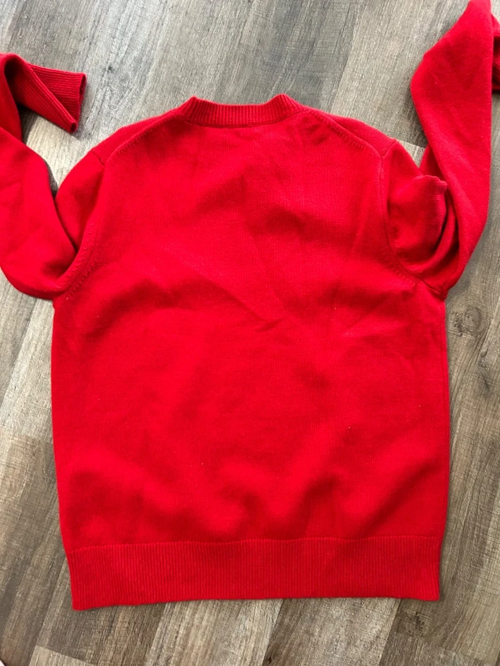 rag bone red merino cashmere have a nice day crew relaxed sweater Medium - Image 4 of 4