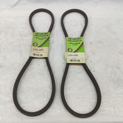 QTY (2) CARLISLE ARAMAX XTRA DUTY V-BELTS LG5-500 BK47 HB50