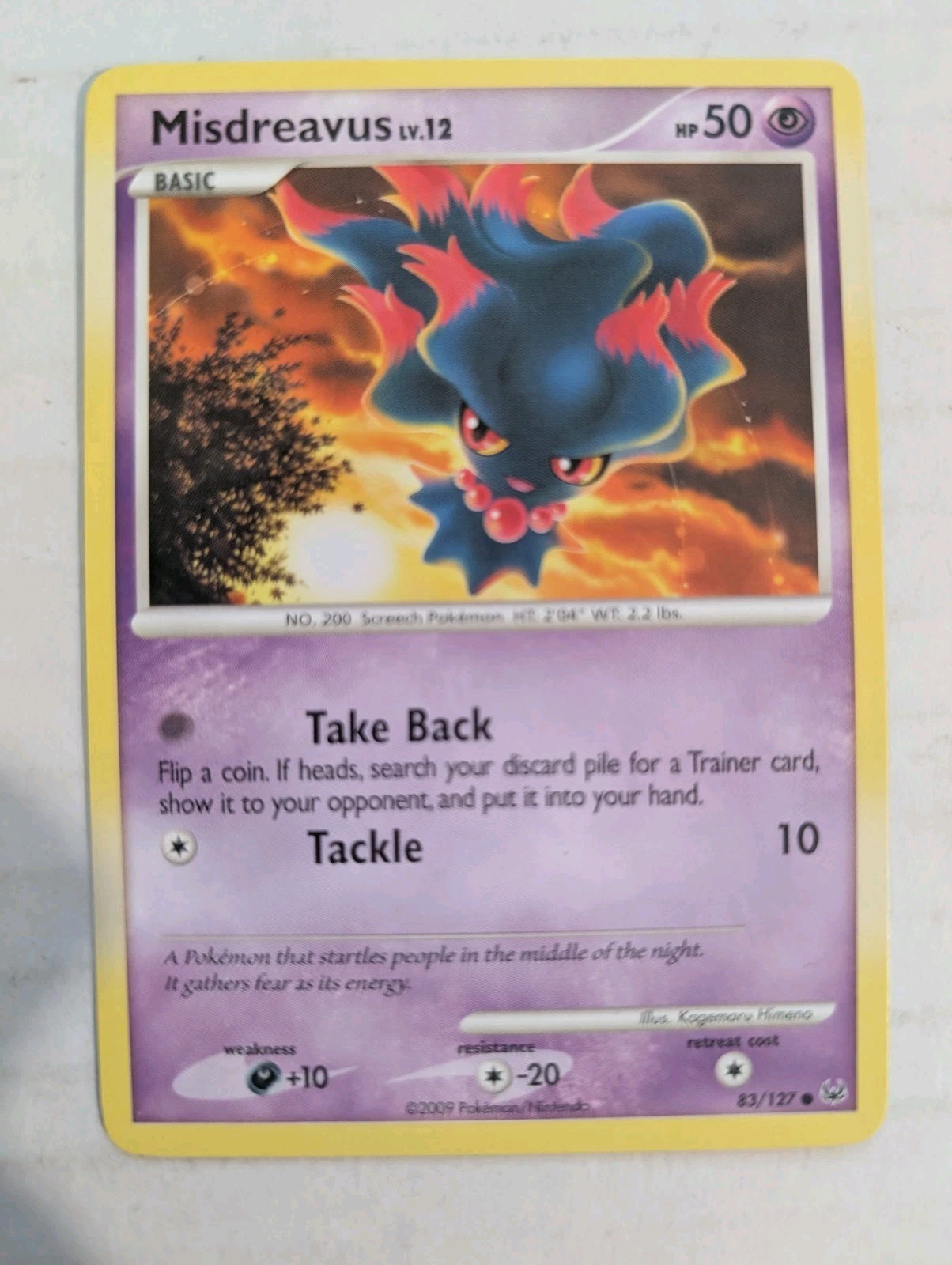 MISDREAVUS - 83/127 - Platinum - Common - Pokemon Card - NM
